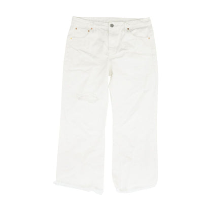 White High Rise Wide Leg Jeans