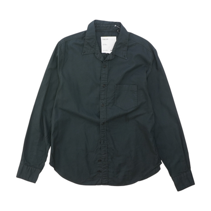 Navy Solid Long Sleeve Button Down