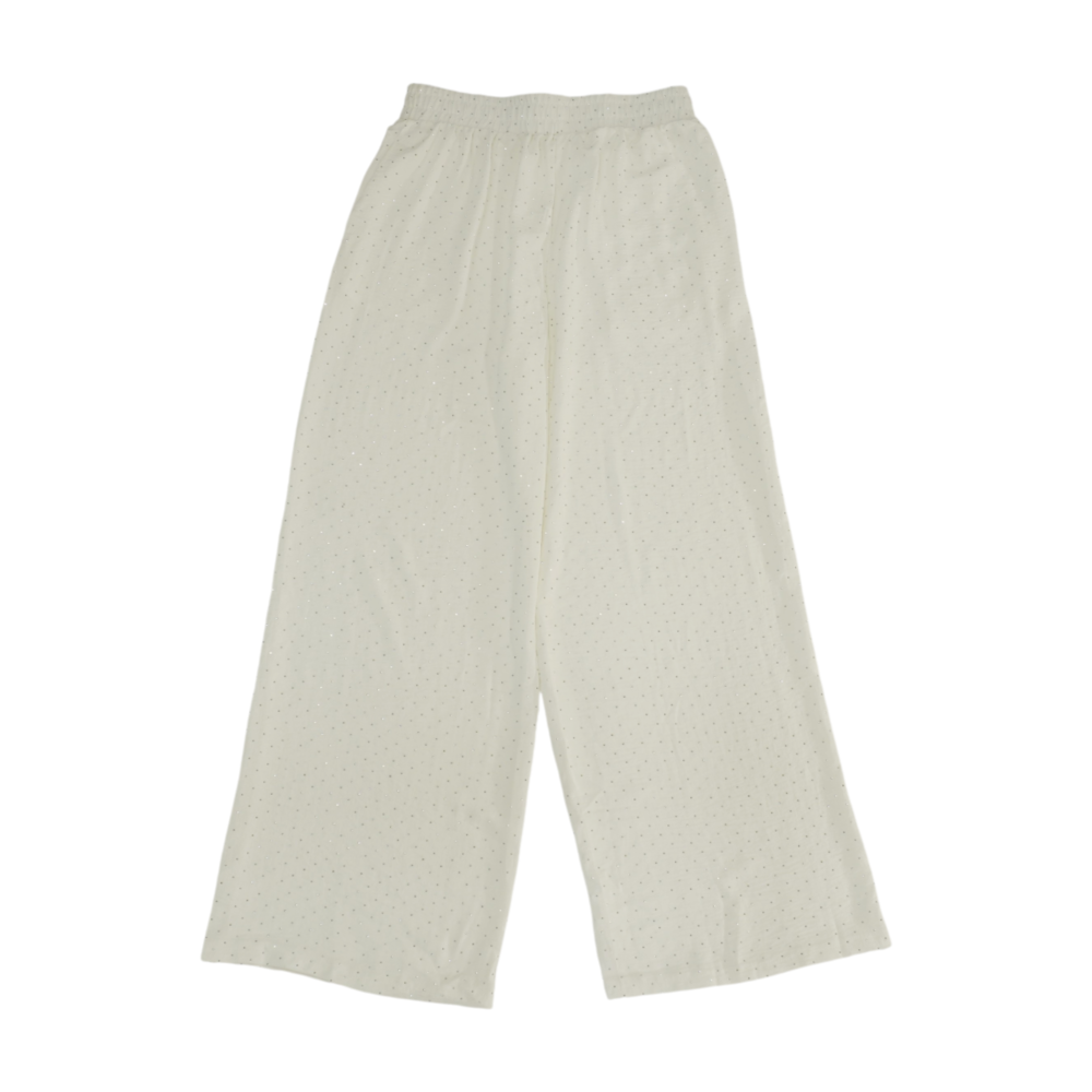 White Solid Pant Set
