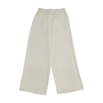 White Solid Pant Set