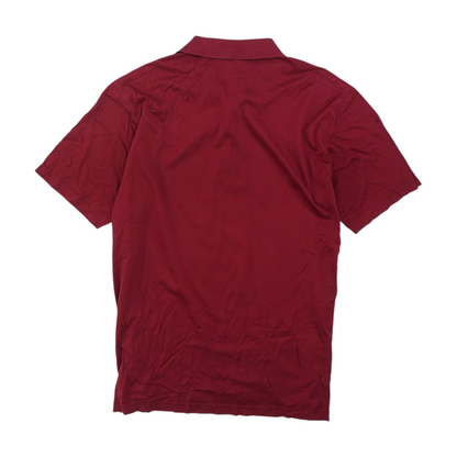 Red Solid Short Sleeve Polo