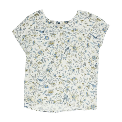 White Floral Blouse
