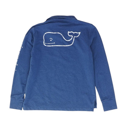 Blue Solid 1/4 Zip Pullover