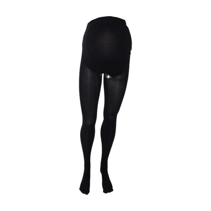 Black Maternity Solid Hosiery