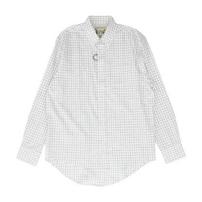 White Check Long Sleeve Button Down