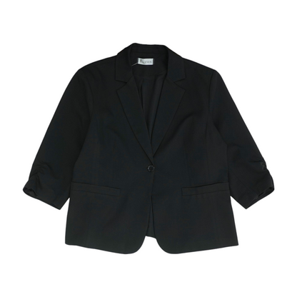 Black Plus Size Solid Blazer