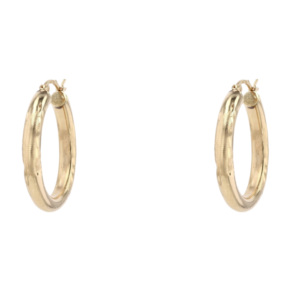 14K Yellow Gold Hoop Earrings