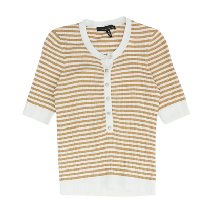 Tan Striped Blouse