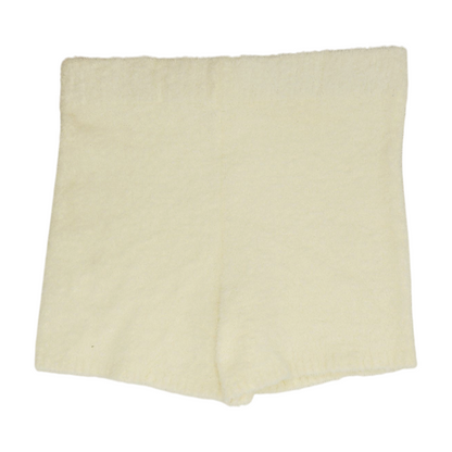 Ivory Plus Solid Knit Shorts