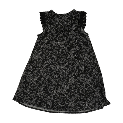 Black Floral Nightgown