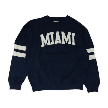 Navy Embroidery Detail Sweatshirt