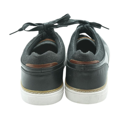 Black Leather Lace Up Casual Shoes