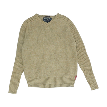 Brown Solid Pullover Sweater