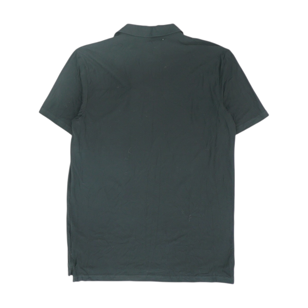 Black Solid Short Sleeve Polo
