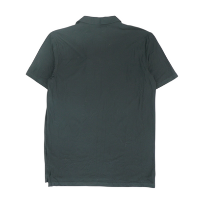 Black Solid Short Sleeve Polo