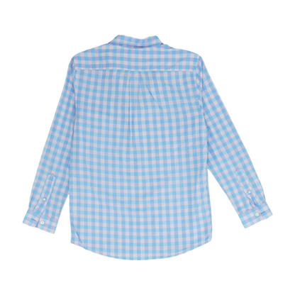 Blue Check Long Sleeve Button Down