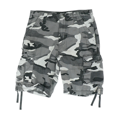 Gray Camo Cargo Shorts