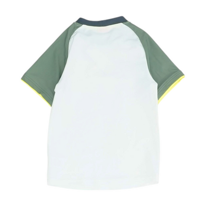 White Color Block Swim Top