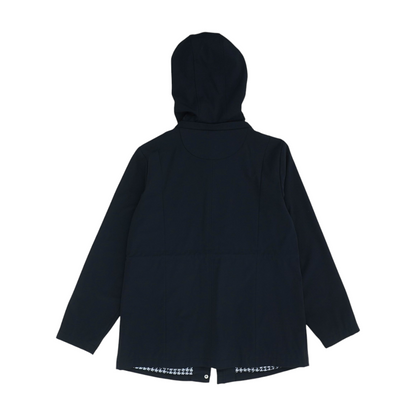Black Solid Rain Jacket