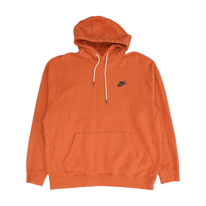 Orange Solid Hoodie Pullover