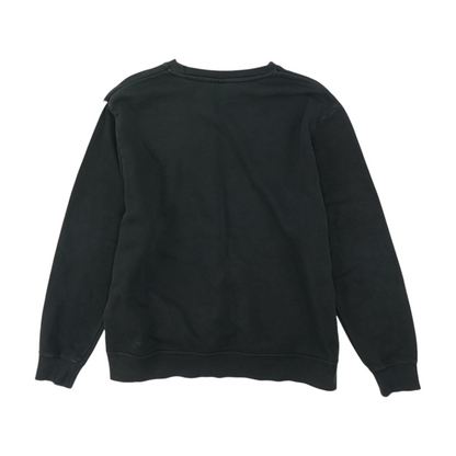 Black Solid Sweatshirt Pullover