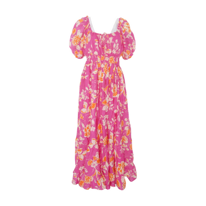 Pink Floral Maxi Dress