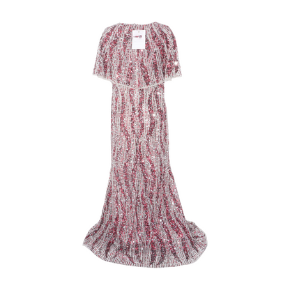 Red Sequin Maxi Formal Dress