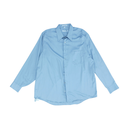 Gray Solid Long Sleeve Button Down
