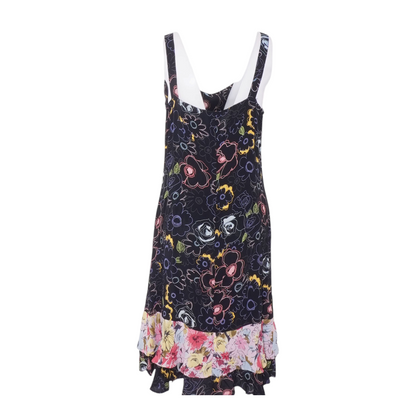 Black Floral Midi Dress