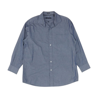 Blue Print Long Sleeve Button Down