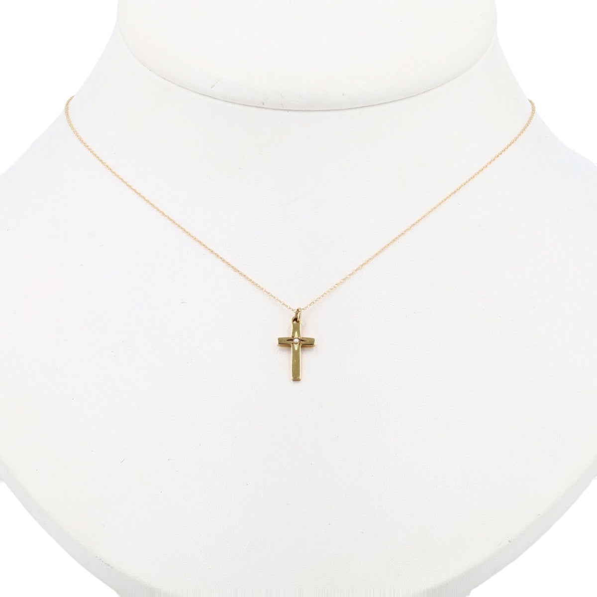 14K Yellow Gold Cultured Pearl Pendant Necklace