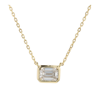 7/8 ctw Sterling Silver Moissanite Pendant Necklace