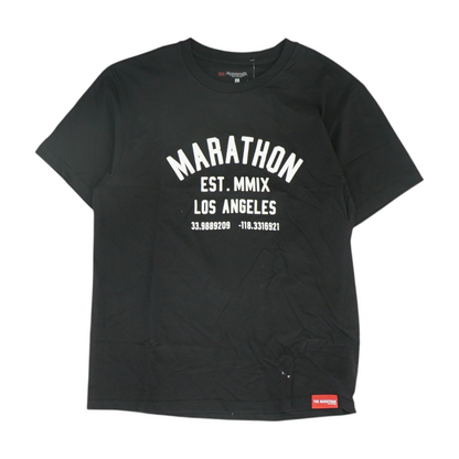 The marathon clothing Black Solid T-Shirt – Image 1
