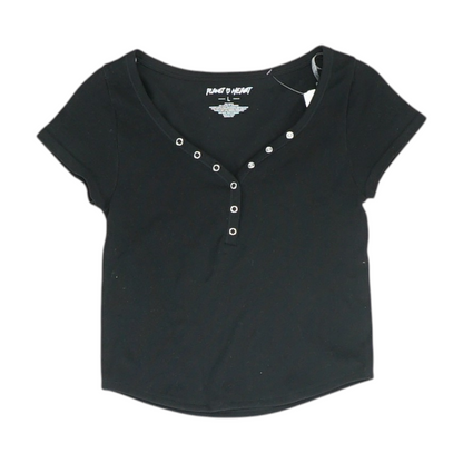 Black Henley T-Shirt