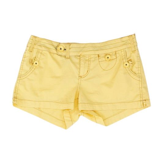 Yellow Solid Shorts