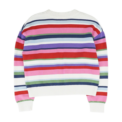 Mustard Striped Pullover Sweater