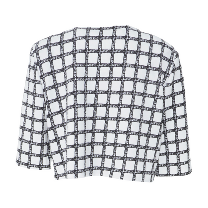 White Check Blazer