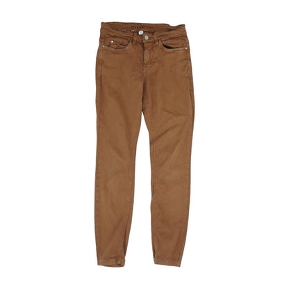 Brown Solid Skinny Leg Jeans