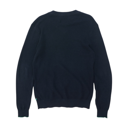 Navy Solid Pullover Sweater