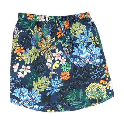 Navy Floral Mini Skirt