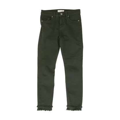 Green Solid Low Rise Slim Leg Jeans