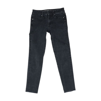 Black Solid Skinny Leg Jeans