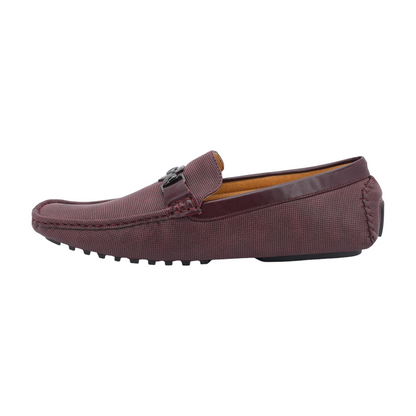 Maroon Slip-On Dress Shoes