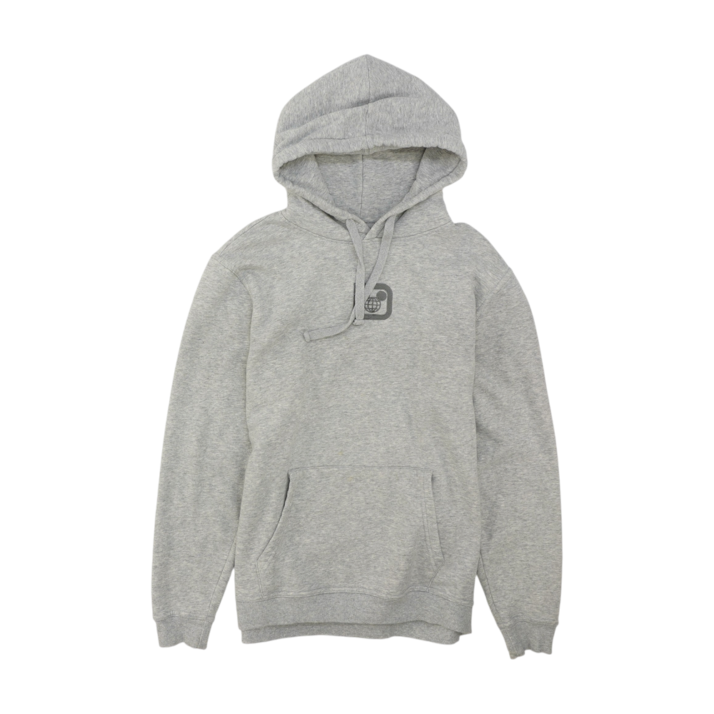 Gray Solid Hoodie Pullover