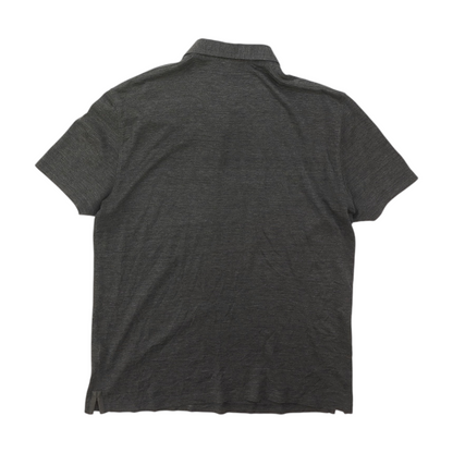 Gray Solid Short Sleeve Polo