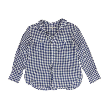 Blue Check Button Down