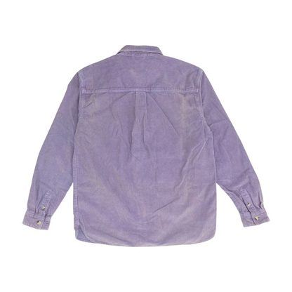Purple Solid Long Sleeve Button Down