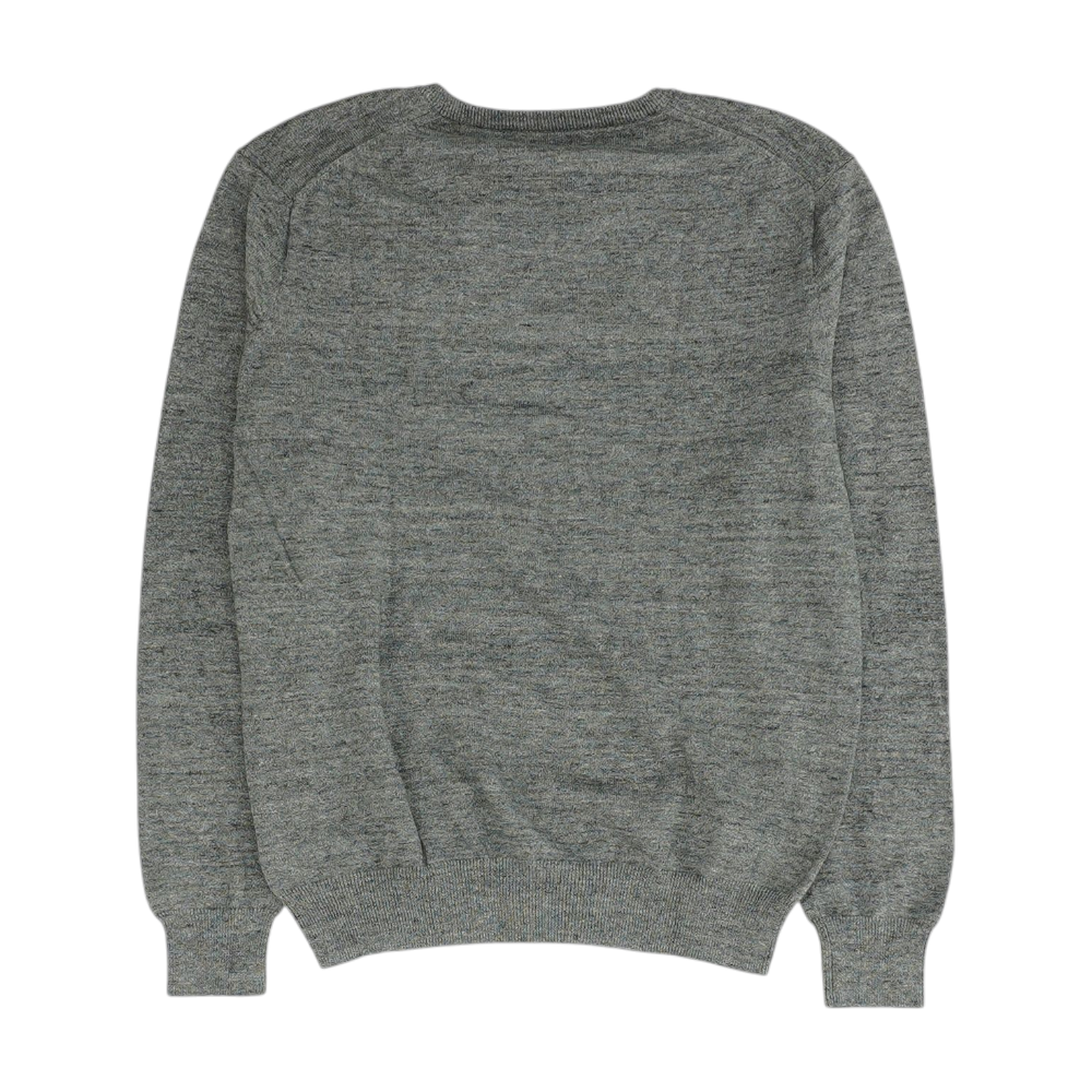 Gray Solid 1/4 Zip Sweater