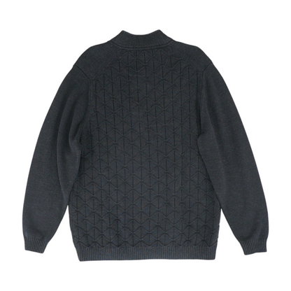 Charcoal Solid 1/4 Zip Sweater