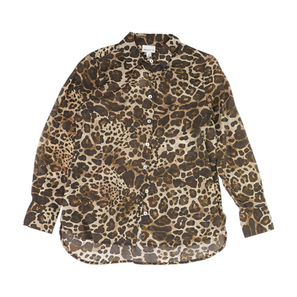 Tan Animal Print Button Down